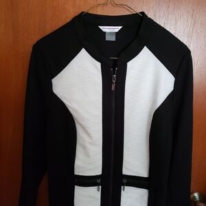 Allison Daley Monochrome Textured Blazer